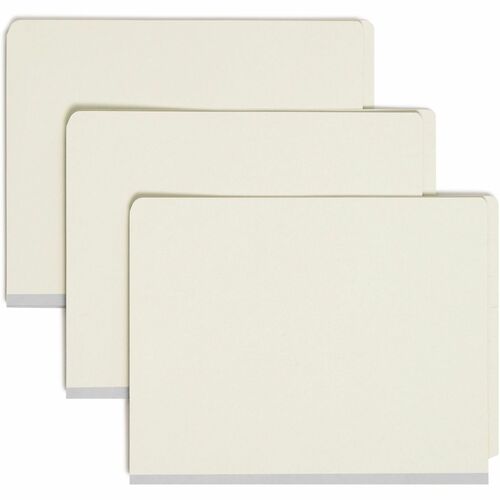 Smead 26820 Gray/Green End Tab Pressboard Classification Folders with
