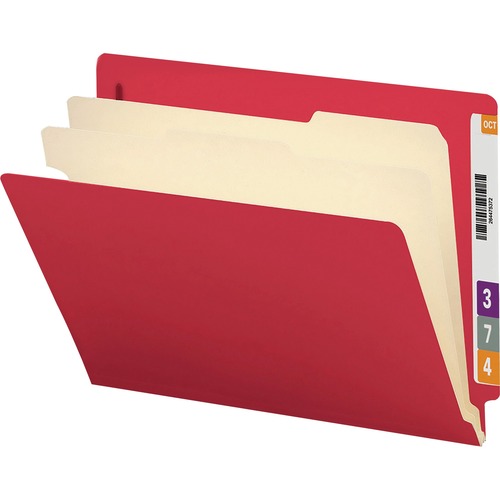 Smead 26838 Red End Tab Classification File Folder