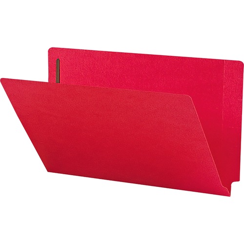 Smead Smead 28740 Red End Tab Colored Fastener File Folders with Reinforced