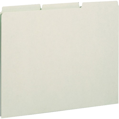 Smead Smead 50334 Gray/Green Pressboard Guides with Blank Tab