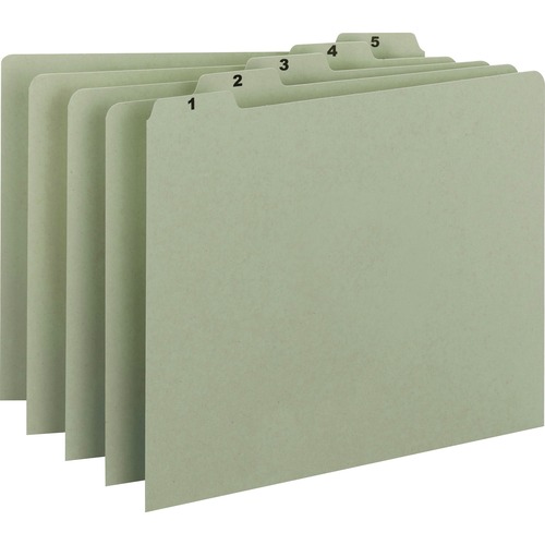Smead Smead 50369 Gray/Green 100% Recycled Pressboard Guides with Monthly an