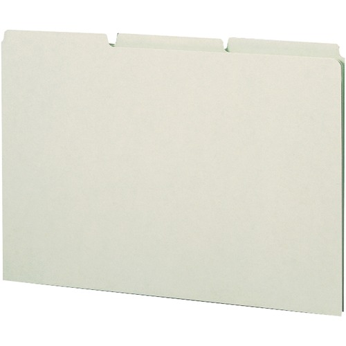 Smead Smead 52334 Gray/Green Pressboard Guides with Blank Tab
