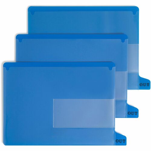 Smead Smead 61951 Blue End Tab Poly Out Guides - Two-Pocket Style