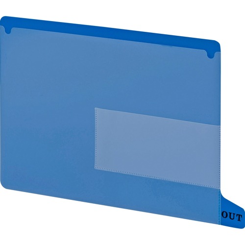 Smead Smead 61951 Blue End Tab Poly Out Guides - Two-Pocket Style
