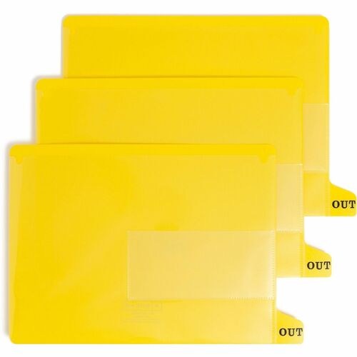 Smead Smead 61956 Yellow End Tab Poly Out Guides - Two-Pocket Style
