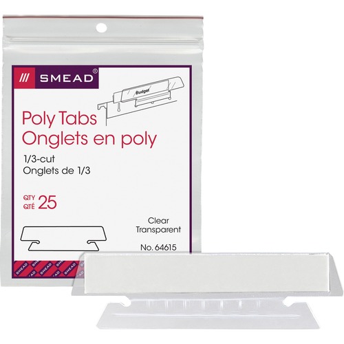 Smead Smead 64615 Clear Poly Tabs