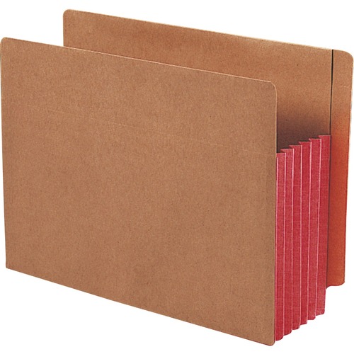 Smead 73696 Red Extra Wide End Tab File Pockets with Reinforced Tab an
