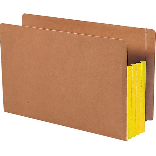Smead 74688 Yellow Extra Wide End Tab File Pockets with Reinforced Tab