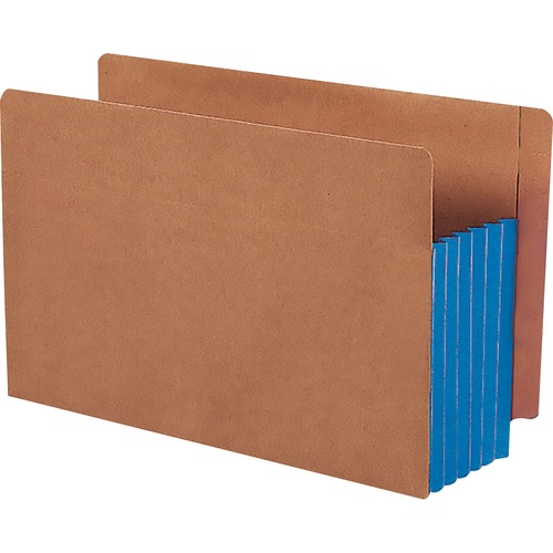 Smead 74689 Blue Extra Wide End Tab File Pockets with Reinforced Tab a