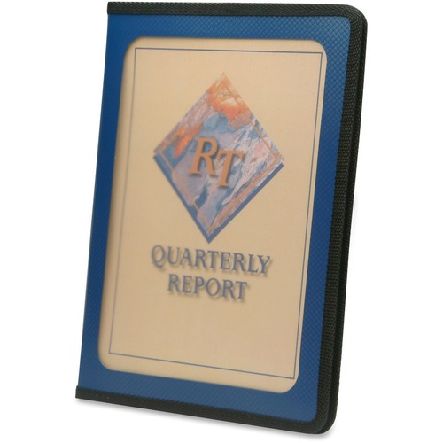 Smead 85848 Blue Poly View Front Pad Folios