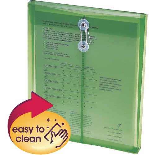Smead Smead 89543 Green Poly Envelopes with String-Tie Closure