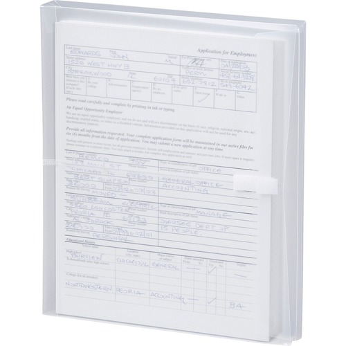 Smead Smead 89661 Clear Poly Envelopes with Hook-and-Loop Closure