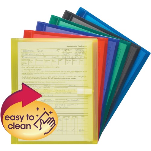 Smead Smead 89669 Assortment Poly Envelopes with Hook-and-Loop Closure