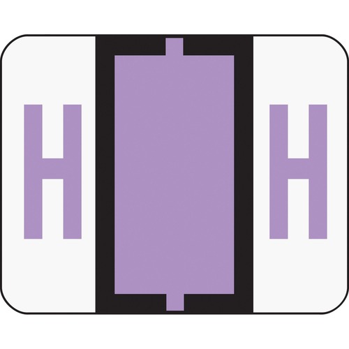 Smead 67078 Lavender BCCR Bar-Style Color-Coded Alphabetic Label - H