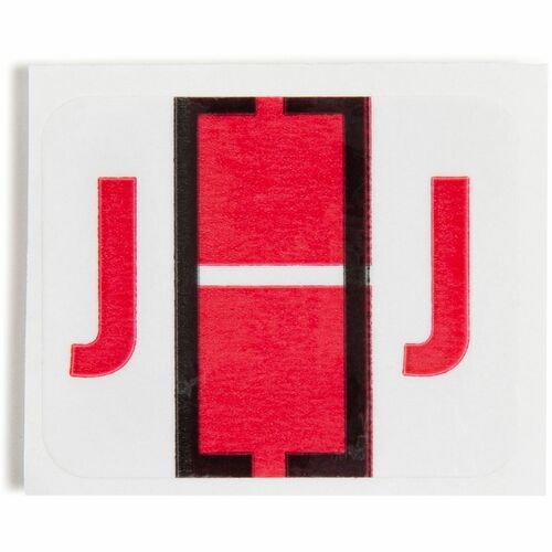 Smead 67080 Red BCCR Bar-Style Color-Coded Alphabetic Label - J