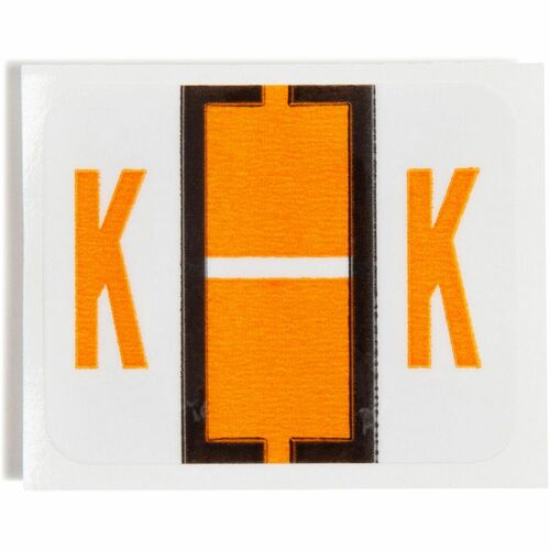 Smead 67081 Light Orange BCCR Bar-Style Color-Coded Alphabetic Label -