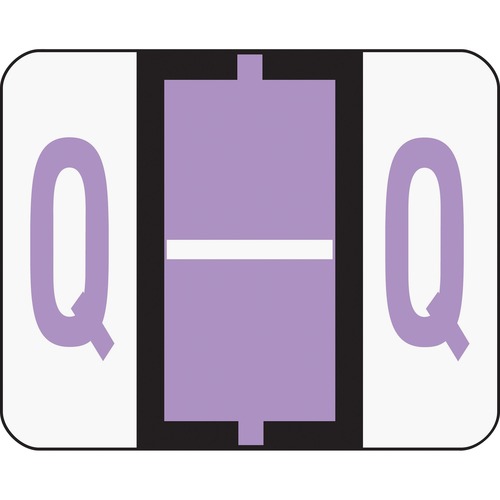 Smead 67087 Lavender BCCR Bar-Style Color-Coded Alphabetic Label - Q