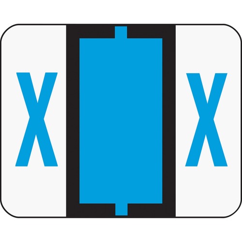 Smead 67094 Blue BCCR Bar-Style Color-Coded Alphabetic Label - X