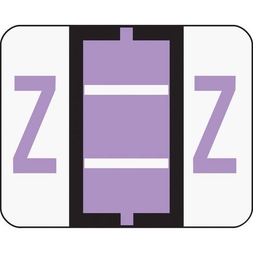 Smead 67096 Lavender BCCR Bar-Style Color-Coded Alphabetic Label - Z