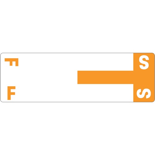 Smead Smead 67157 Orange AlphaZ NCC Color-Coded Name Label - F & S