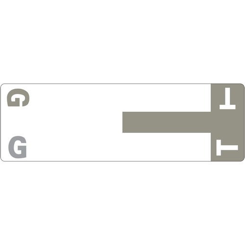 Smead Smead 67158 Gray AlphaZ NCC Color-Coded Name Label - G & T