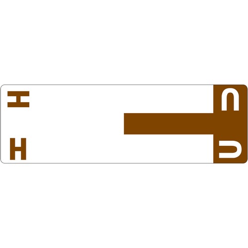 Smead Smead 67159 Dark Brown AlphaZ NCC Color-Coded Name Label - H & U