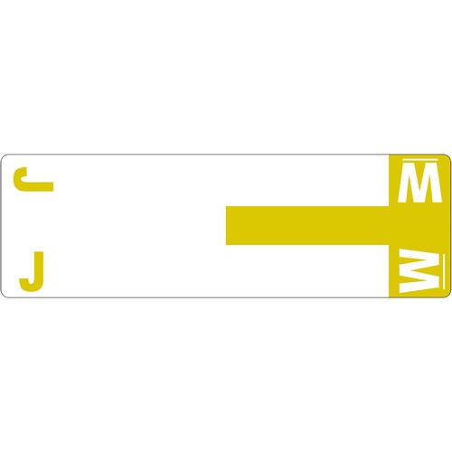 Smead Smead 67161 Yellow AlphaZ NCC Color-Coded Name Label - J & W