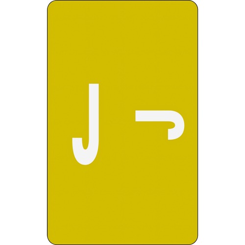 Smead Smead 67180 Yellow AlphaZ ACCS Color-Coded Alphabetic Label - J