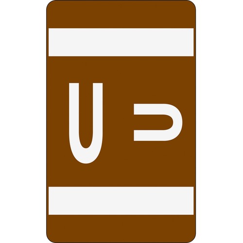 Smead Smead 67191 Dark Brown AlphaZ ACCS Color-Coded Alphabetic Label - U