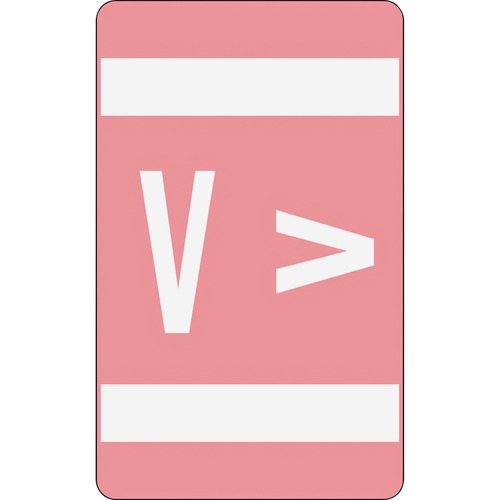 Smead Smead 67192 Pink AlphaZ ACCS Color-Coded Alphabetic Label - V
