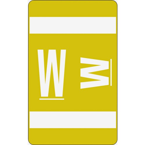 Smead Smead 67193 Yellow AlphaZ ACCS Color-Coded Alphabetic Label - W