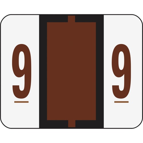 Smead Smead 67379 Brown BCCRN Bar-Style Color-Coded Numeric Label - 9