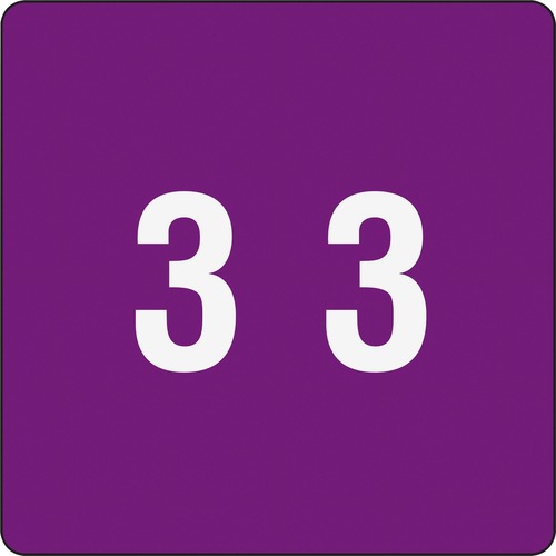 Smead 67423 Purple DCC Color-Coded Numeric Label - 3
