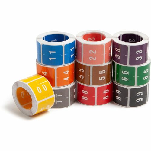 Smead Smead 67430 Assortment DCC Color-Coded Numeric Label - 0-9