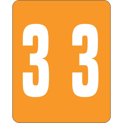 Smead 67493 Orange AM100RN Color-Coded Numeric Label - 3