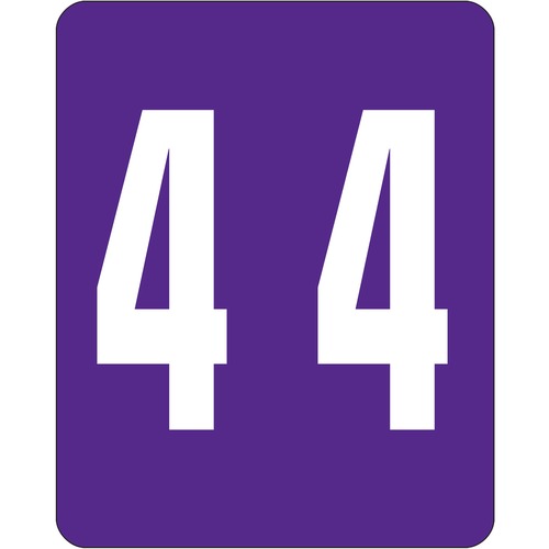 Smead 67494 Purple AM100RN Color-Coded Numeric Label - 4
