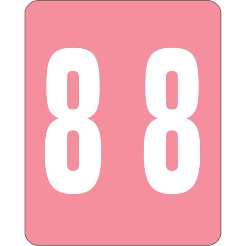 Smead 67498 Pink AM100RN Color-Coded Numeric Label - 8