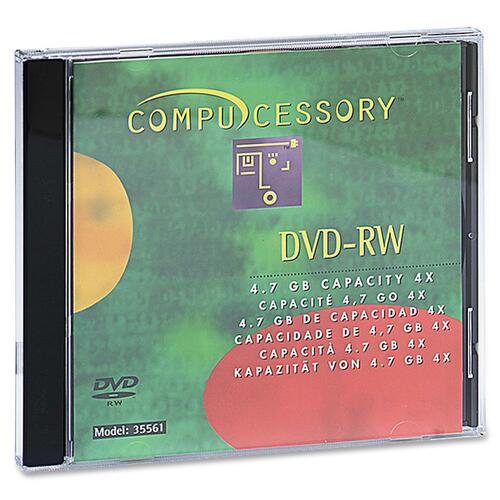 Compucessory DVD Rewritable Media - DVD-RW - 4x - 4.70 GB - 10 Pack