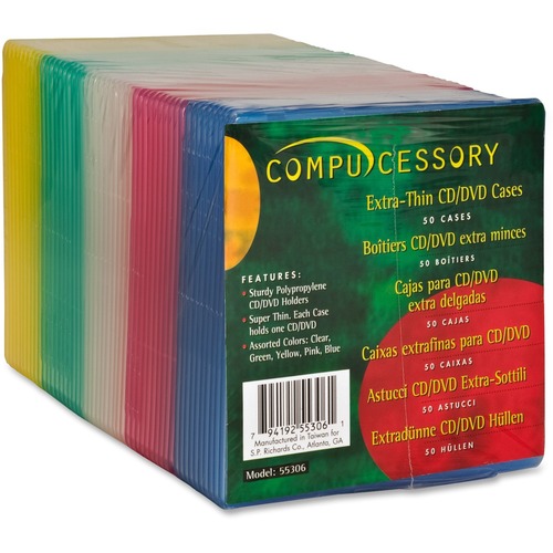 Compucessory Extra Thin CD/DVD Jewel Case