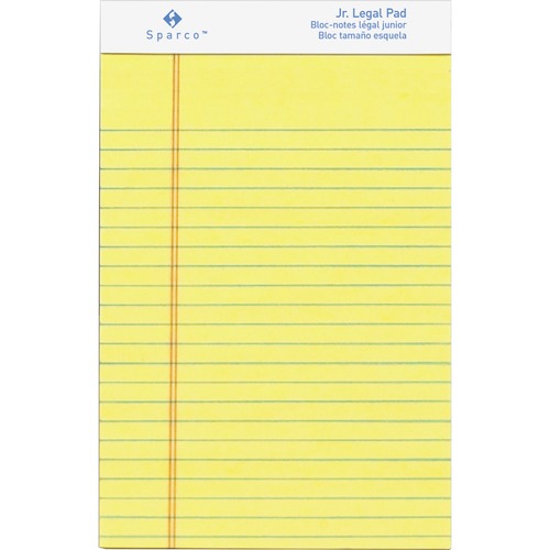 Sparco Sparco Junior Legal-Ruled Canary Writing Pads