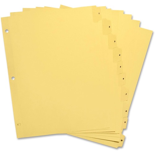 Sparco Sparco Clear Plastic Numbered Tab Indexes