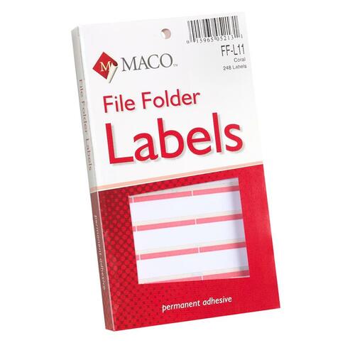 Maco Maco FF-L11 Color Coded Type/Handwrite File Folder Labels
