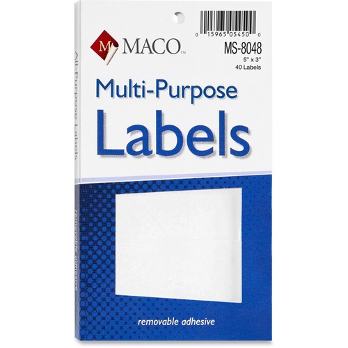 MACO White Multi-Purpose Labels