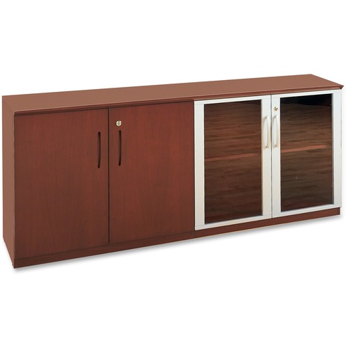 Mayline Napoli Glass & Wood Door Set for Low Wall Cabinet