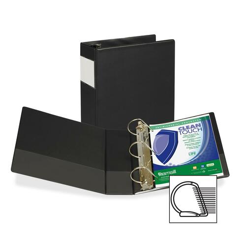 Samsill Antimicrobial D-Ring Binder With Label Holder