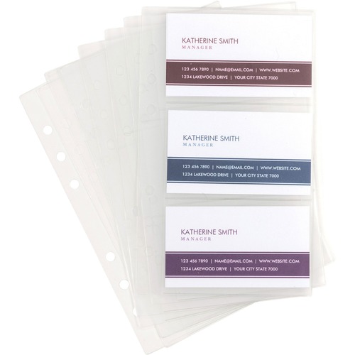 Samsill Samsill 81079 Clear Business Card Refill Page