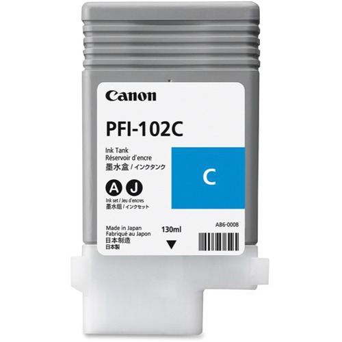 Canon Canon Cyan Ink Tank For imagePROGRAF iPF500, iPF600, and iPF700 Printe