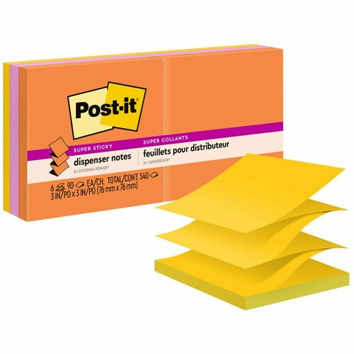 Post-it Post-it Super Sticky Jewel Pop Pop-up Refills