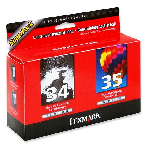 Lexmark Lexmark No. 34/35 Twin-Pack Black and Color High Yield Ink Cartridge