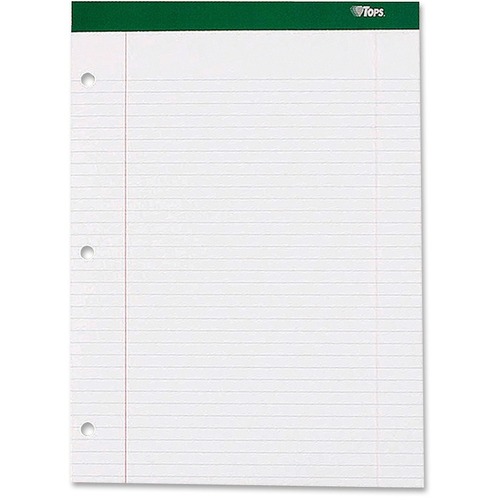 TOPS TOPS Perforated 3-Hole Punched Legal Pad